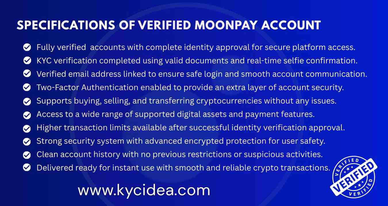 Buy Verified MoonPay Accounts