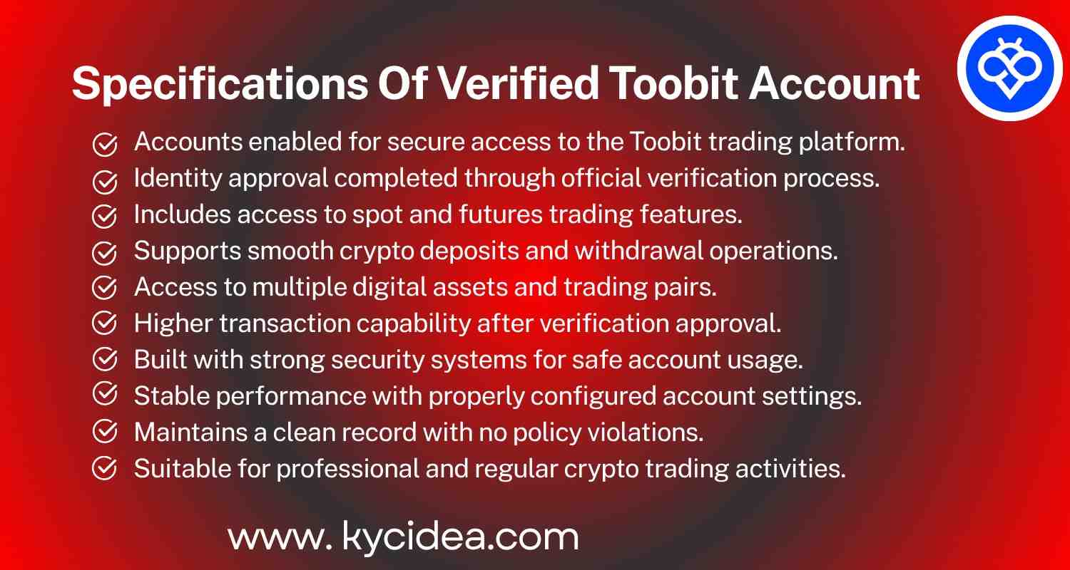 Buy Verified Toobit Accounts