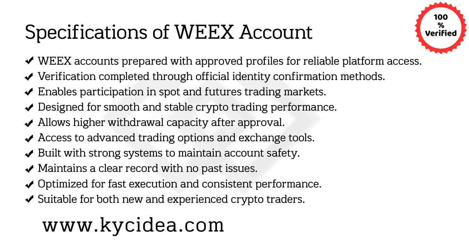 Buy Verified WEEX Accounts