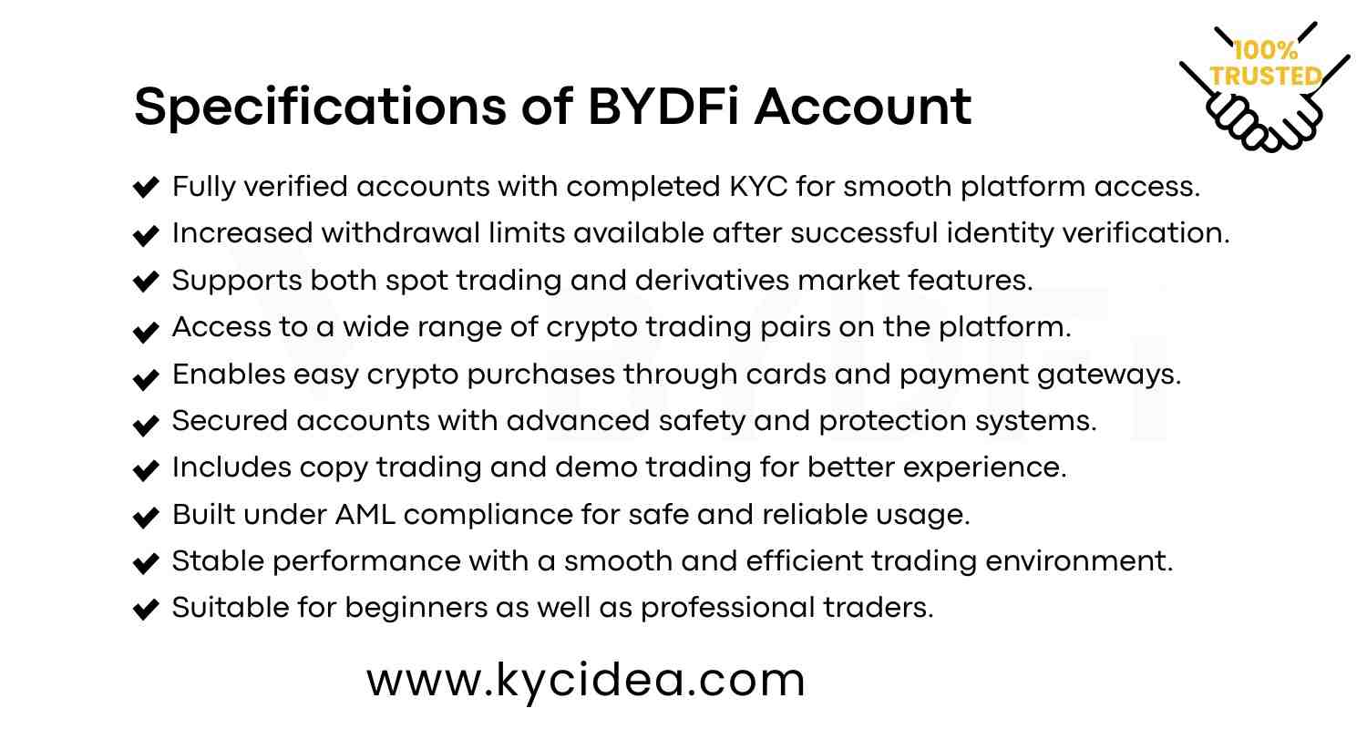 Buy Verified BYDFi Accounts