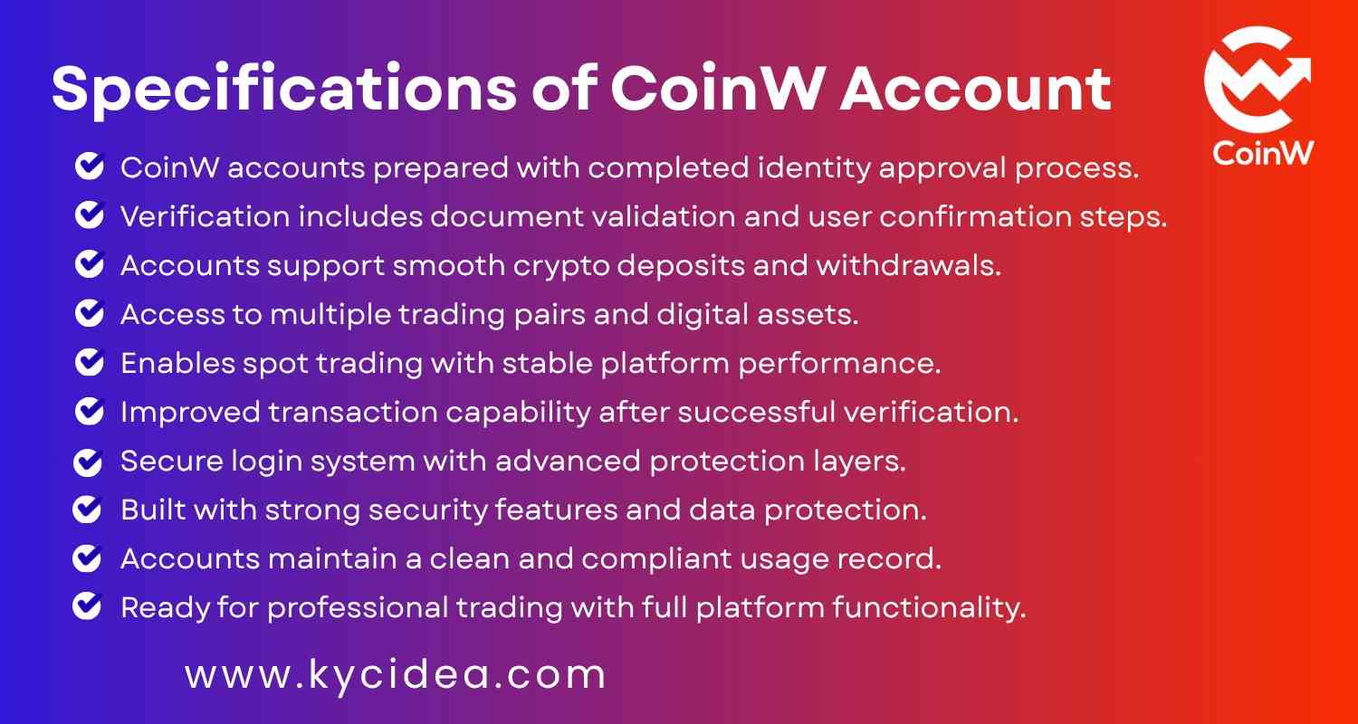 Buy Verified CoinW Accounts